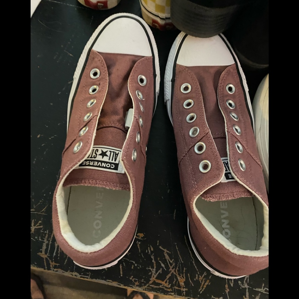 Mauve colored Converse. Women size 8